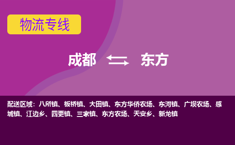 成都至东方仓储服务|成都仓储运输到东方|成都去东方仓储运输物流专线