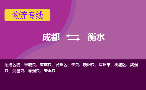 从成都出发到衡水零担运输_从成都出发至衡水零担物流专线