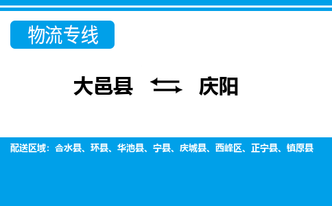 大邑到庆阳物流公司，大邑到庆阳专线，物流专线