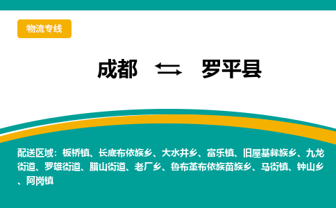 成都到罗平县物流专线_成都到罗平县货运专线公司